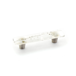 Ice 3 Inch Center to Center White/Grey Confetti Cabinet Pull