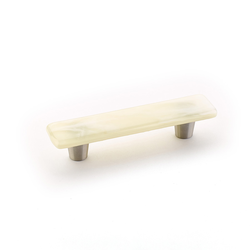 Ice 3 Inch Center to Center Ivory Silk Cabinet Pull