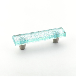 Ice 3 Inch Center to Center Aqua Pearl Cabinet Pull