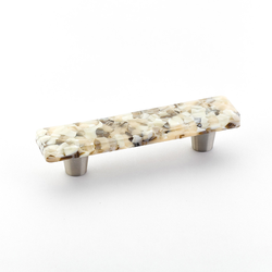 Ice 3 Inch Center to Center Sable Pebbles Cabinet Pull