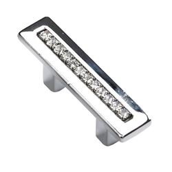 SkyeVale 1-1/4 Inch Center to Center Chrome With Crystals Cabinet Pull