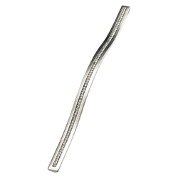 SkyeVale 11-5/16 Inch Center to Center Milano Silver With Crystals Cabinet Pull