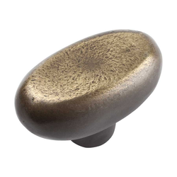Distressed 1-11/16 Inch Diameter Antique Bronze Cabinet Knob