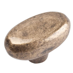 Distressed 1-11/16 Inch Diameter Champagne Cabinet Knob