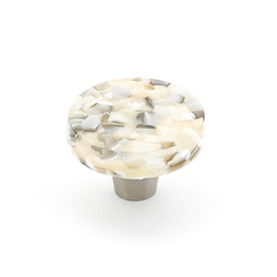 Ice 1-1/2 Inch Diameter Sable Pebbles Cabinet Knob