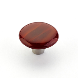 Ice 1-1/2 Inch Diameter Scarlet Silk Cabinet Knob