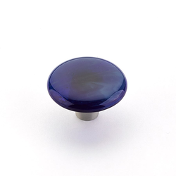 Ice 1-1/2 Inch Diameter Sapphire Silk Cabinet Knob
