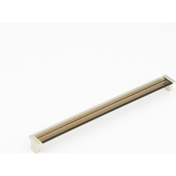 Positano 320 mm Center to Center Satin Nickel/Smoke Glass Cabinet Pull