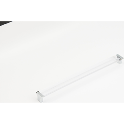 Positano 320 mm Center to Center Polished Chrome/Clear Glass Cabinet Pull