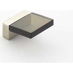 Positano 5/8 Inch Center to Center Satin Nickel, Smoke Cabinet Pull