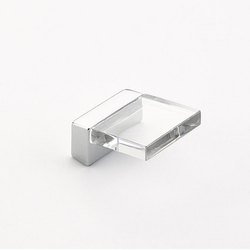 Positano 5/8 Inch Center to Center Polished Chrome, Clear Cabinet Pull