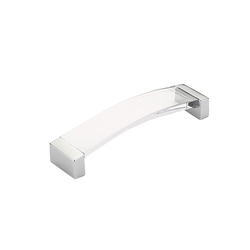 Positano 5-1/16 Inch Center to Center Polished Chrome/Clear Cabinet Pull