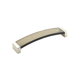 Positano 6-5/16 Inch Center to Center Satin Nickel/Smoke Cabinet Pull