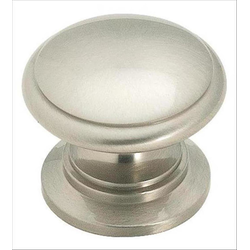 Clearance Sale, Solid Brass 1-1/4 Inch Diameter Satin Nickel Cabinet Knob