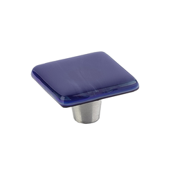 Ice 1-1/2 Inch Diameter Sapphire Silk Cabinet Knob