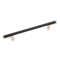 Regatta 5-1/16 Inch Center to Center Matte Black/Satin NIckel Cabinet Pull