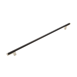 Regatta 11-5/16 Inch Center to Center Matte Black/Satin Nickel Cabinet Pull