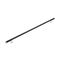 Regatta 11-5/16 Inch Center to Center Matte Black/Polished Chrome Cabinet Pull