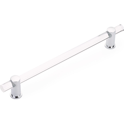 Lumiere 12 Inch Center to Center Polished Chrome/Clear Acrylic Appliance Pull