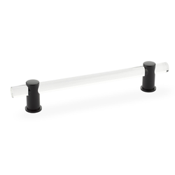 Lumiere Pull 6 inch Center to Center Clear Acrylic and Oil Rubbed Bronze