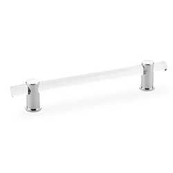 Lumiere Pull 6 inch Center to Center Clear Acrylic and Polished Chrome