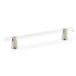 Lumiere Pull 6 inch Center to Center Clear Acrylic and Polished Nickel