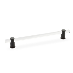 Lumiere Pull 8 inch Center to Center Clear Acrylic and Oil Rubbed Bronze