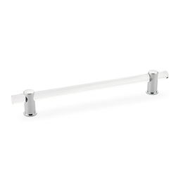 Lumiere Pull 8 inch Center to Center Clear Acrylic and Polished Chrome