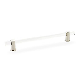 Lumiere Pull 8 inch Center to Center Clear Acrylic and Polished Nickel