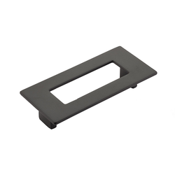 Finestrino 3-3/4 Inch Center to Center Matte Black Cabinet Pull