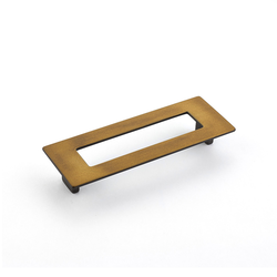 Finestrino 5-1/16 Inch Center to Center Burnished Bronze Cabinet Pull
