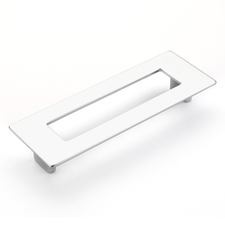 Finestrino 5-1/16 Inch Center to Center Matte Chrome Cabinet Pull