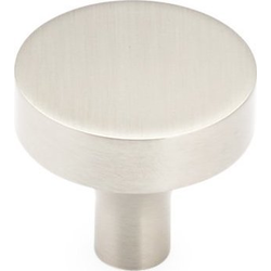 Haniburton 1-1/4 Inch Diameter Round Satin Nickel Cabinet Knob