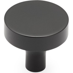 Haniburton 1-1/4 Inch Diameter Round Matte Black Cabinet Knob