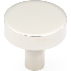 Haniburton 1-1/4 Inch Diameter Round Polished Nickel Cabinet Knob