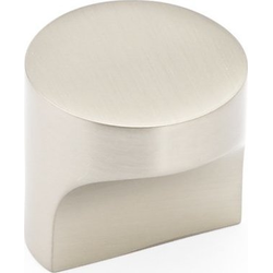 Haniburton 1-1/4 Inch Diameter Round Satin Nickel Cabinet T-Knob