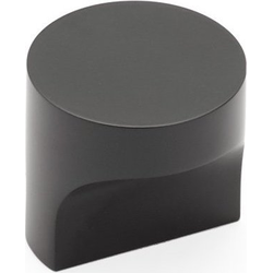Haniburton 1-1/4 Inch Diameter Round Matte Black Cabinet T-Knob