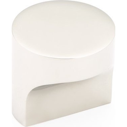 Haniburton 1-1/4 Inch Diameter Round Polished Nickel Cabinet T-Knob