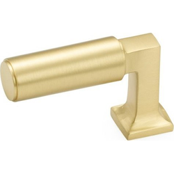 Haniburton 1/2 Inch Center to Center Finger Satin Brass Cabinet Pull
