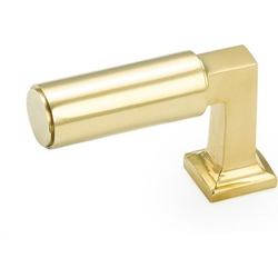 Haniburton 1/2 Inch Center to Center Finger Unlacquered Brass Cabinet Pull