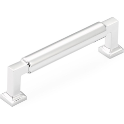 Haniburton 4 Inch Center to Center Polished Chrome Cabinet Pull