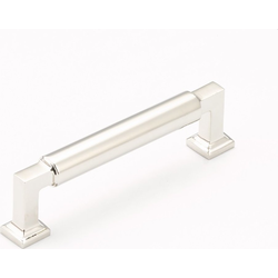Haniburton 4 Inch Center to Center Polished Nickel Cabinet Pull