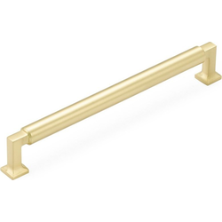 Haniburton 8 Inch Center to Center Satin Brass Cabinet Pull