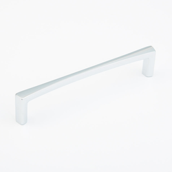Italian Contemporary 6 Inch Center to Center Polished Chrome Cabinet Pull