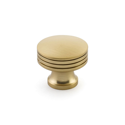 Menlo Park Round Knob 1-1/4 inch Diameter Signature Satin Brass
