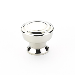 Menlo Park 1-1/4 Inch Diameter Polished Nickel Cabinet Knob