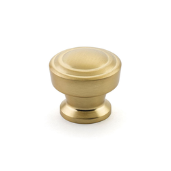 Menlo Park Round Knob 1-1/4 inch Diameter Signature Satin Brass