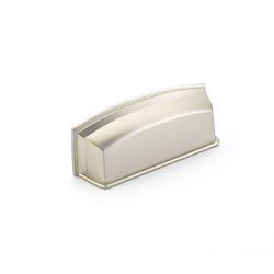 Menlo Park 3-1/2 Inch Center to Center Satin Nickel Cabinet Cup Pull