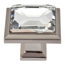 Legacy Crystal 1-5/16 Inch Diameter Brushed Nickel Cabinet Knob
