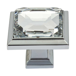 Legacy Crystal 1-5/16 Inch Diameter Polished Chrome Cabinet Knob
